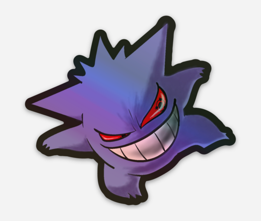 Pokemon Holographic Sticker Pack: Gigantamax Gengar Normal/Shiny
